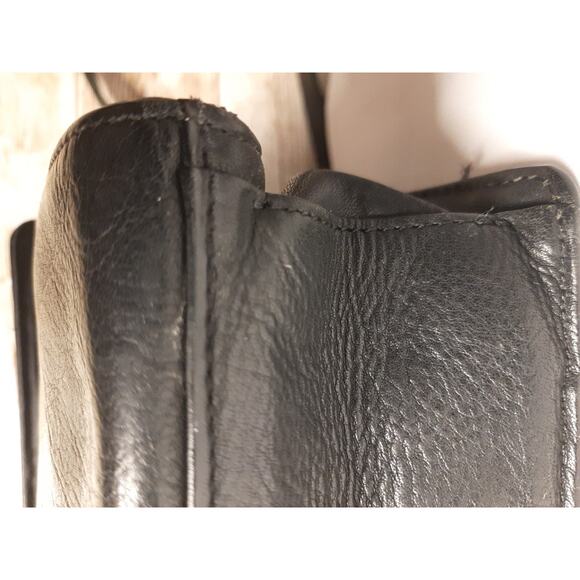 Fossil Black Leather Travel Crossbody Purse Handbag - Picture 2 of 16